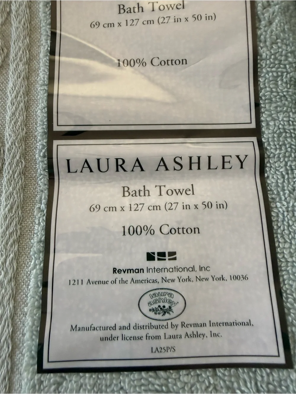 Laura Ashley Aqua Green Bath Towels and wash cloths Plush Cotton